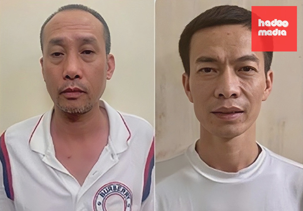 Tuấn "Thần đèn" (trái) và Trịnh Văn Tuấn lúc bị bắt. Ảnh: Bộ Công an