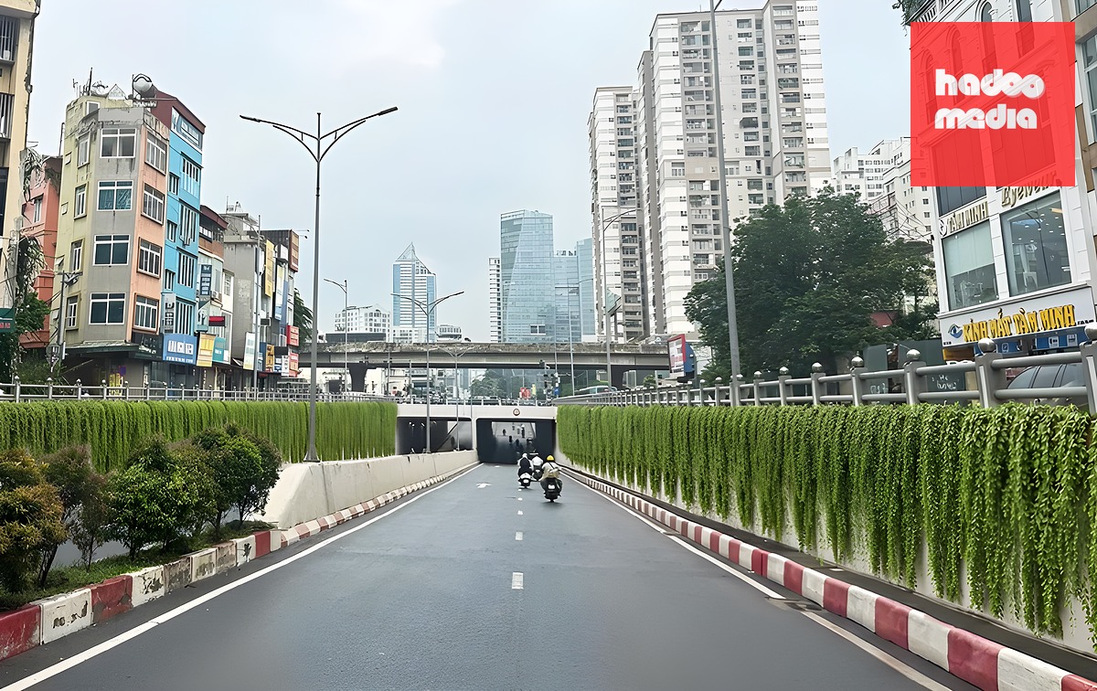 Phối cảnh phủ xanh thành hầm chui Lê Văn Lương.