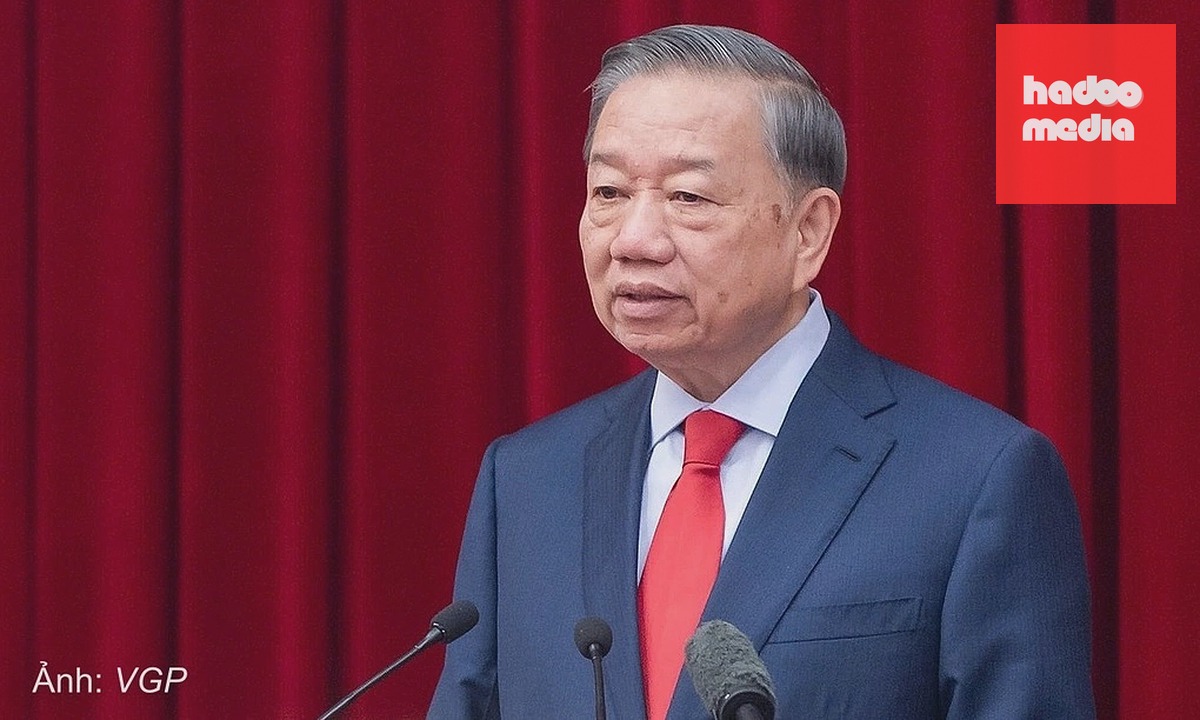 Tổng Bí thư, Chủ tịch nước Tô Lâm phát biểu khai mạc Hội nghị Trung ương 4 khóa 14, sáng 5/10. Ảnh: VGP