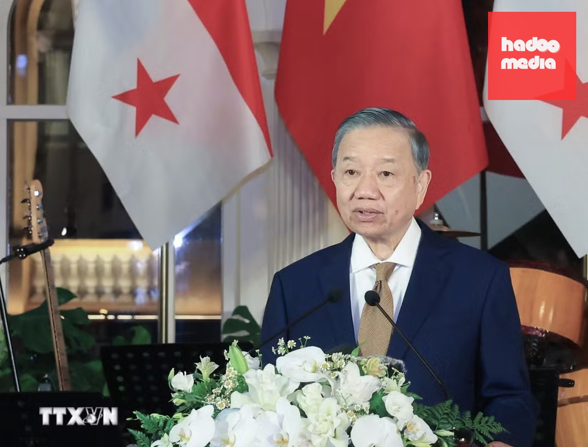 Tổng Bí thư, Chủ tịch nước Tô Lâm phát biểu tại tiệc chiêu đãi Tổng thống Panama - Ảnh: TTXVN