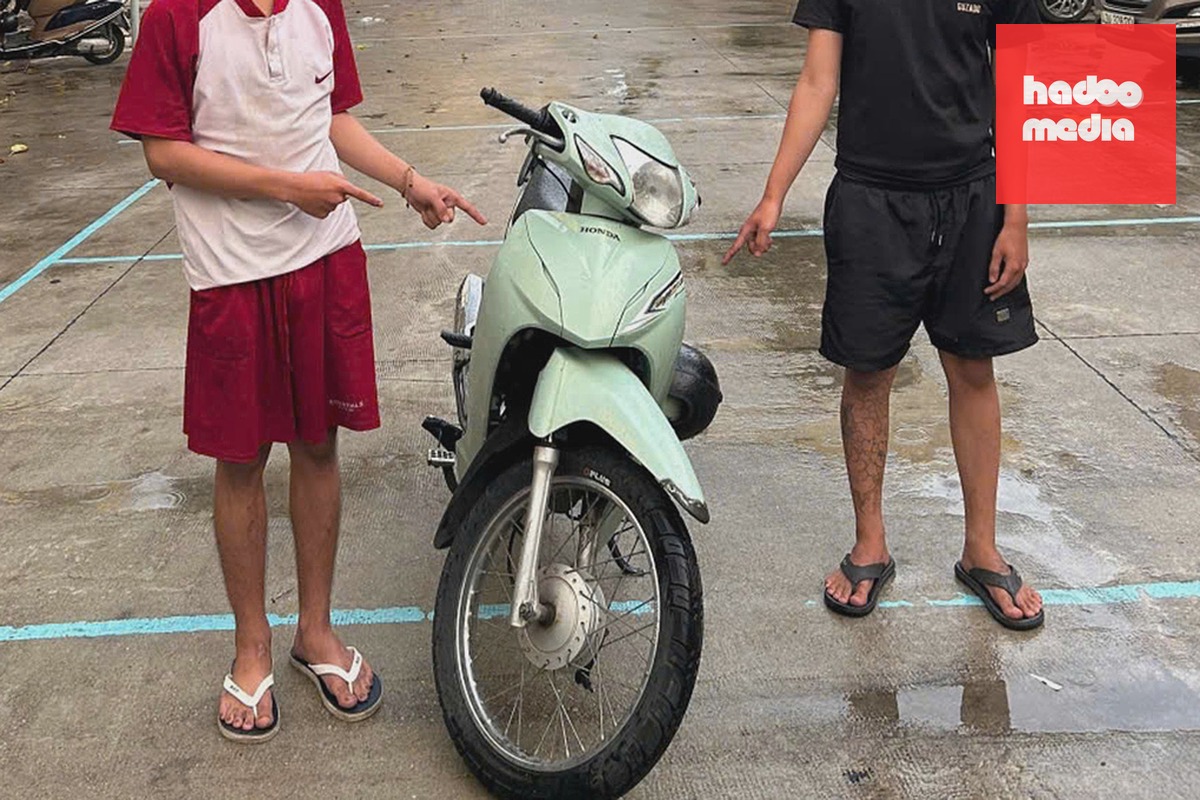 Chiếc xe máy sau đó được phát hiện là tài sản trộm cắp. Ảnh: Thành Huynh