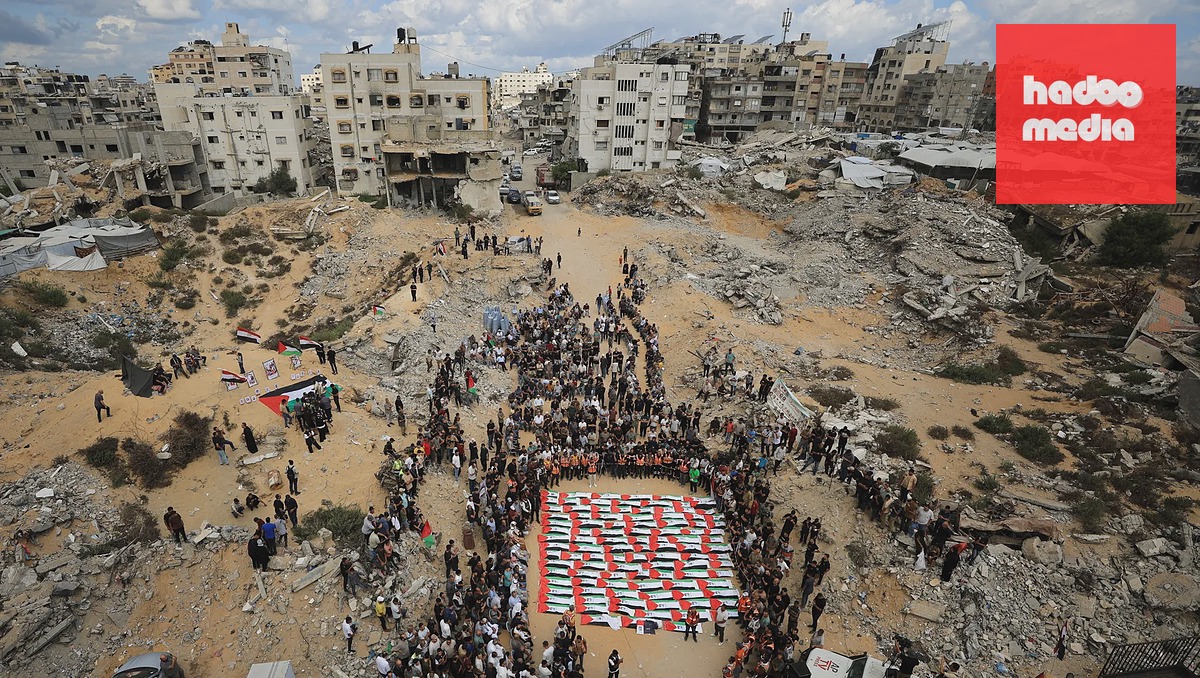 Pohřeb pozůstatků Palestinců zabitých v Pásmu Gazy při izraelském úderu (snímek z 1. října 2026)