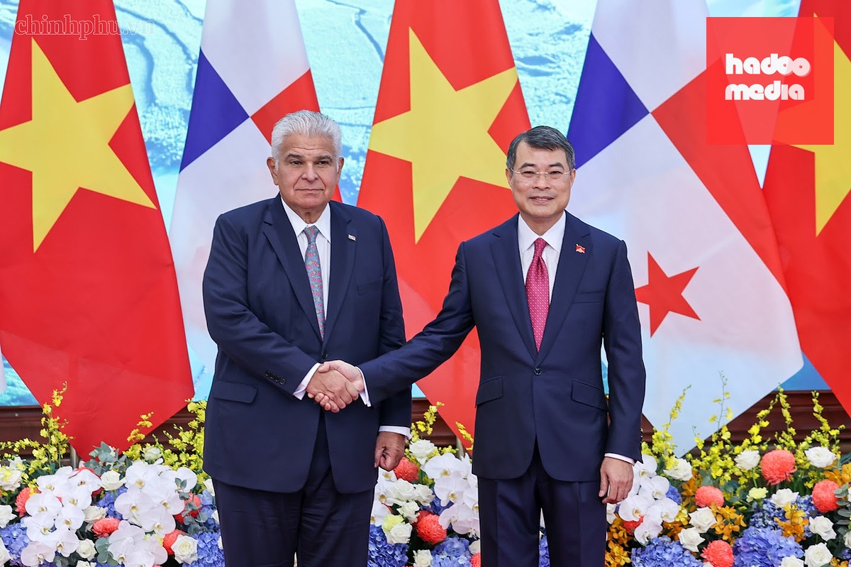 Thủ tướng Lê Minh Hưng và Tổng thống Panama José Raúl Mulino - Ảnh: VGP