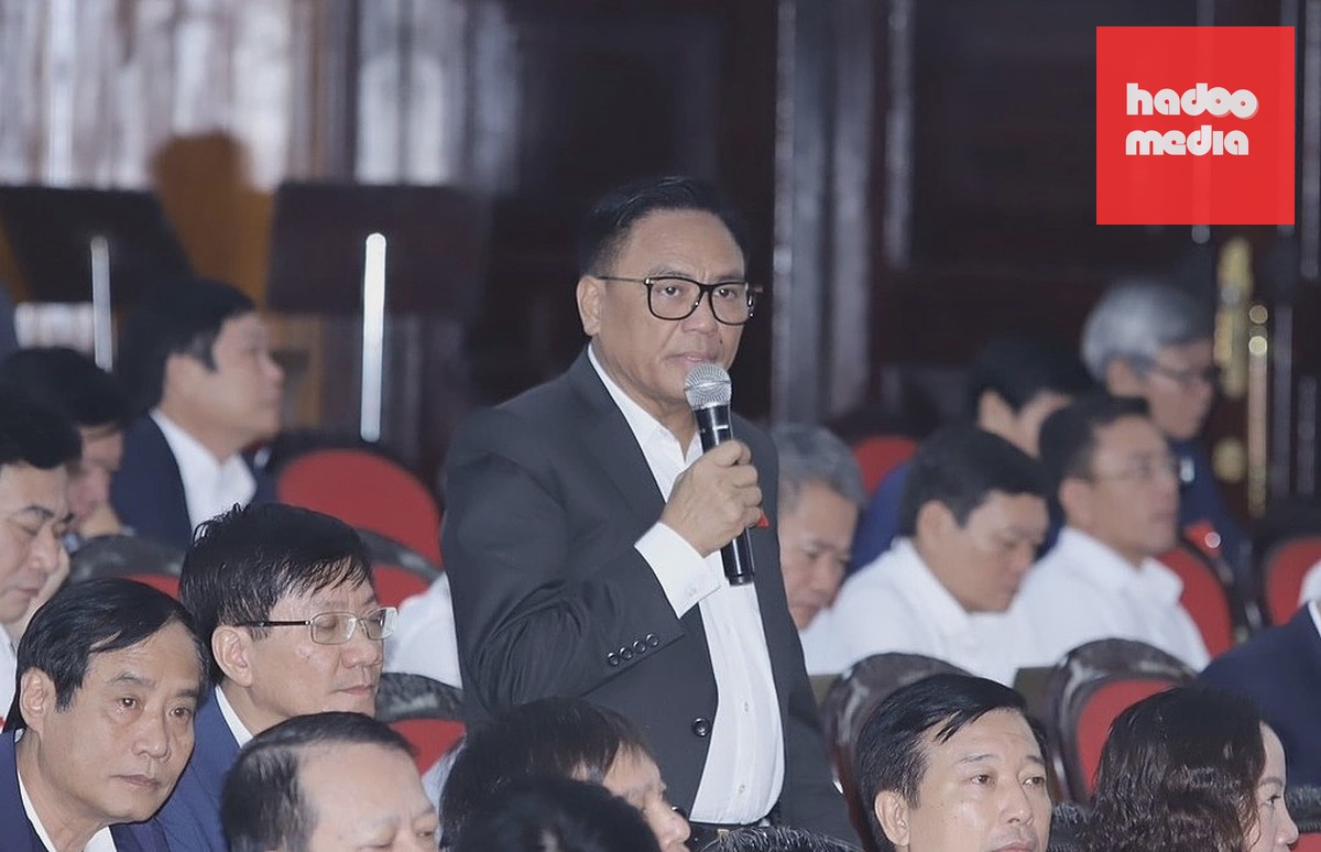 Ông Cao Tiến Đoan tại kỳ họp HĐND tỉnh Thanh Hoá năm 2023. Ảnh: Lam Sơn
