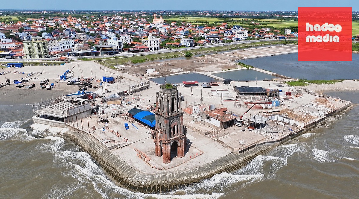 Hiện trạng di tích nhà thờ đổ Hải Lý. Ảnh: Hải Tiến