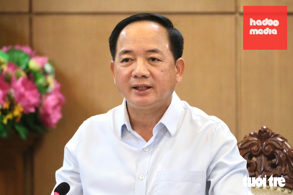 Ông Trịnh Văn Quyết - Ủy viên Bộ Chính trị, Bí thư Trung ương Đảng, Trưởng Ban Tuyên giáo Trung ương, Trưởng đoàn giám sát - phát biểu tại hội nghị - Ảnh: NGUYÊN BẢO