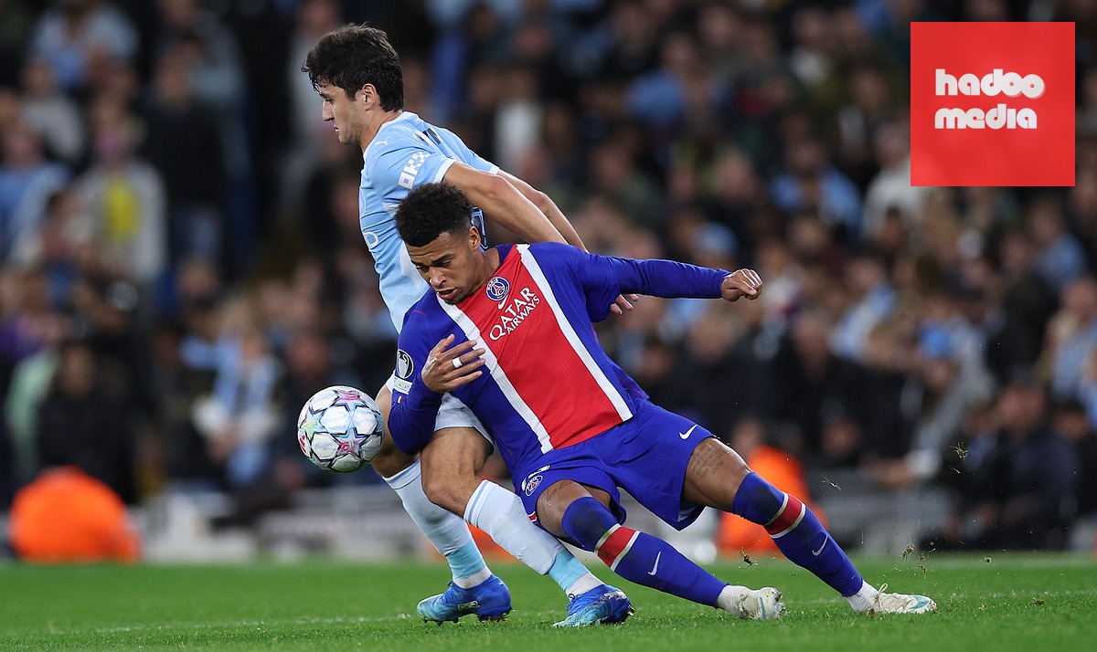 Desire Doue làm khổ hàng phòng ngự Manchester City. Ảnh: EPA/ADAM VAUGHAN