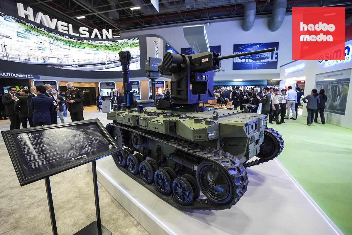 Robot Barkan 3 của Thổ Nhĩ Kỳ tại SAHA 2026 - Ảnh: Havelsan
