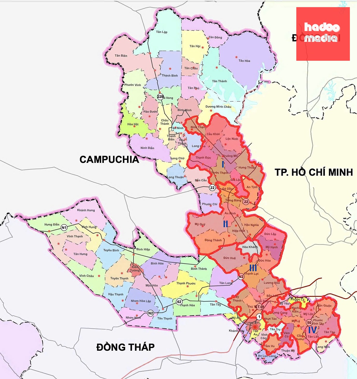4 không gian phát triển các nhóm ngành công nghiệp chủ yếu của tỉnh Tây Ninh - Ảnh: SƠN LÂM