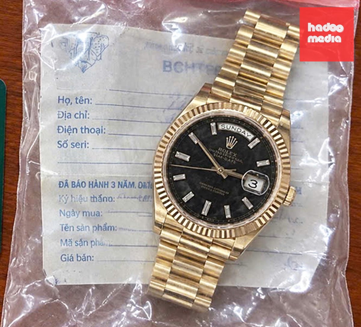 Chiếc đồng hồ Rolex hơn 1,4 tỉ đồng - Ảnh: SỸ ĐỨC