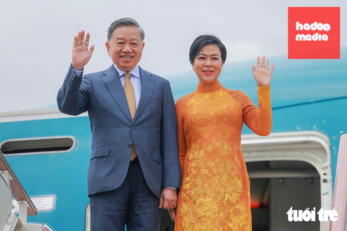 Tổng Bí thư, Chủ tịch nước Tô Lâm và Phu nhân trong một chuyến công du nước ngoài - Ảnh: NGUYỄN KHÁNH