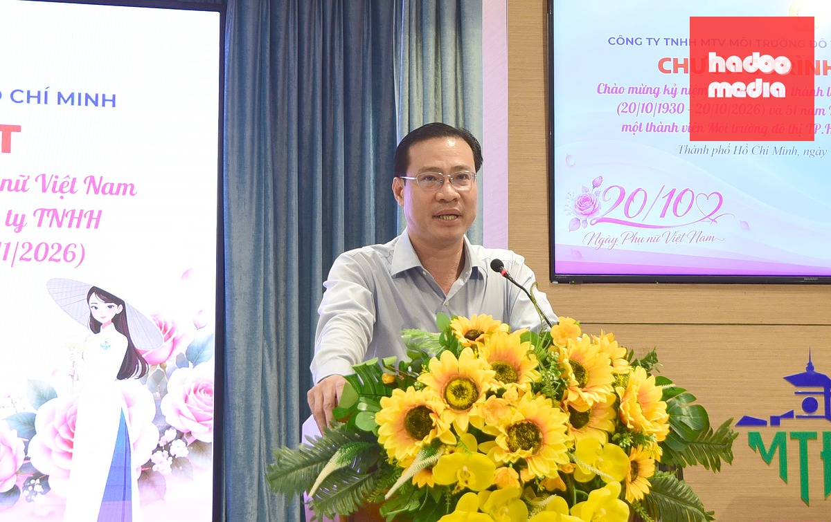 Ông Phan Hồng Thái, Chủ tịch HĐTV Công ty TNHH MTV Môi trường đô thị TP.HCM, chia sẻ - Ảnh: LÊ PHAN
