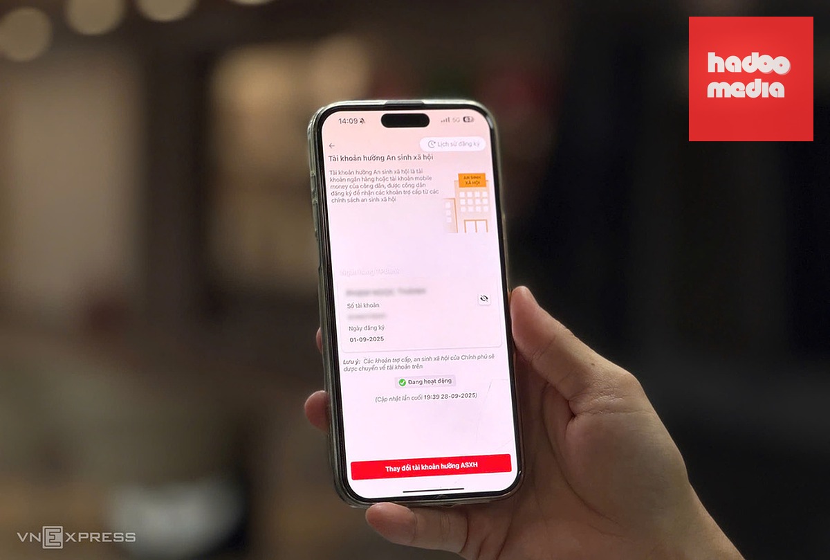 Tài khoản hưởng an sinh xã hội của người dân được tích hợp và đang hoạt động trên VNeID. Ảnh: Hồng Chiêu