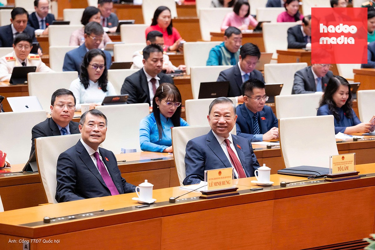 Tổng Bí thư, Chủ tịch nước Tô Lâm cùng Thủ tướng Lê Minh Hưng và các đại biểu tại phiên họp không thường lệ tháng 8. Ảnh: Cổng TTĐT Quốc hội