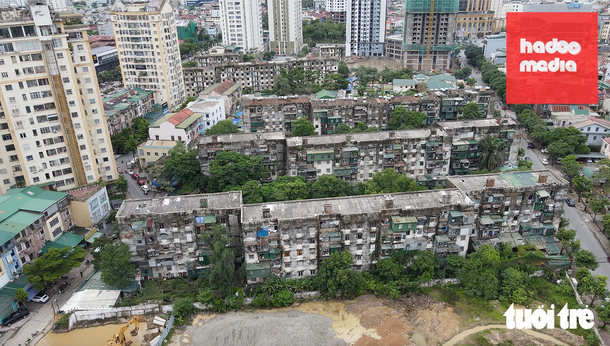 Khu chung cư Quang Trung, phường Thành Vinh, Nghệ An nhìn từ trên cao - Ảnh: DOÃN HÒA