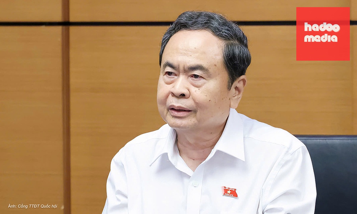 Chủ tịch Quốc hội Trần Thanh Mẫn cho ý kiến tại phiên thảo luận ở tổ chiều 20/10. Ảnh: Cổng thông tin điện tử Quốc hội