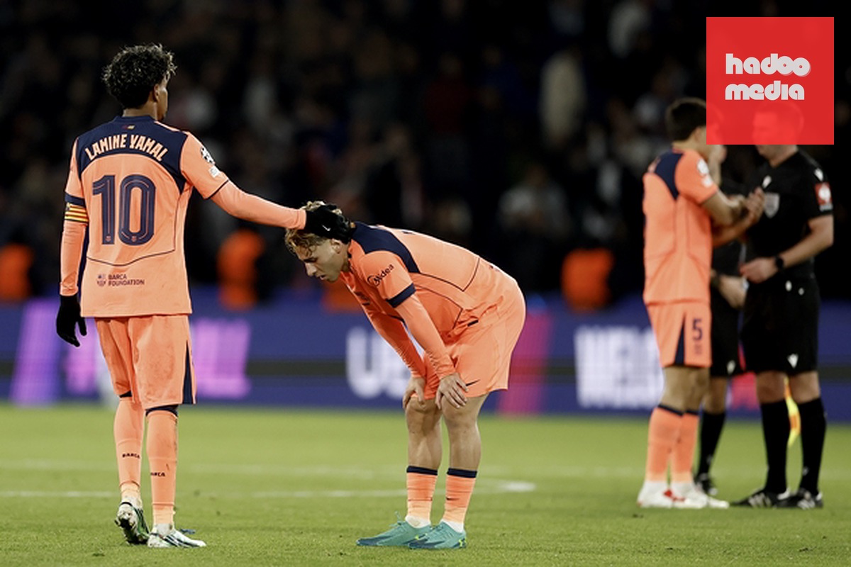 Barcelona để thua PSG trên đất Pháp. Ảnh: EPA/YOAN VALAT