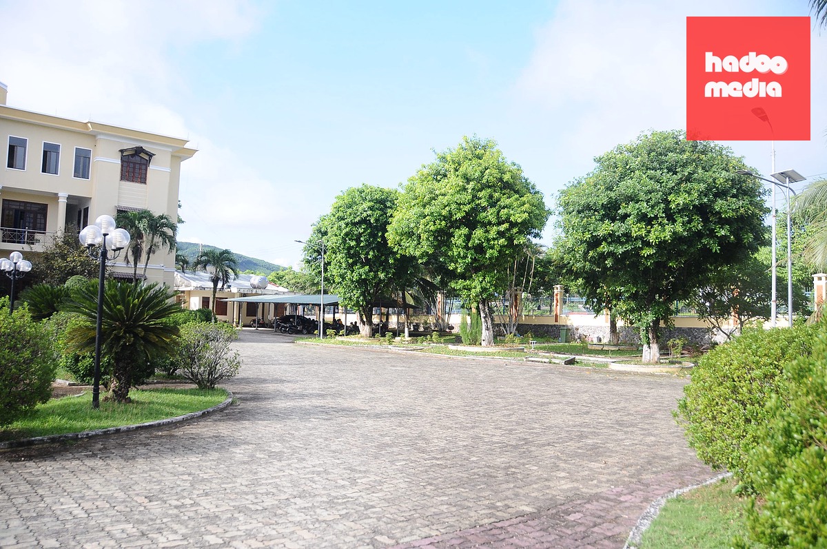 Sân Đảng ủy xã Hiệp Đức nơi nghi có nhiều hài cốt liệt sĩ - Ảnh: BÁ DŨNG