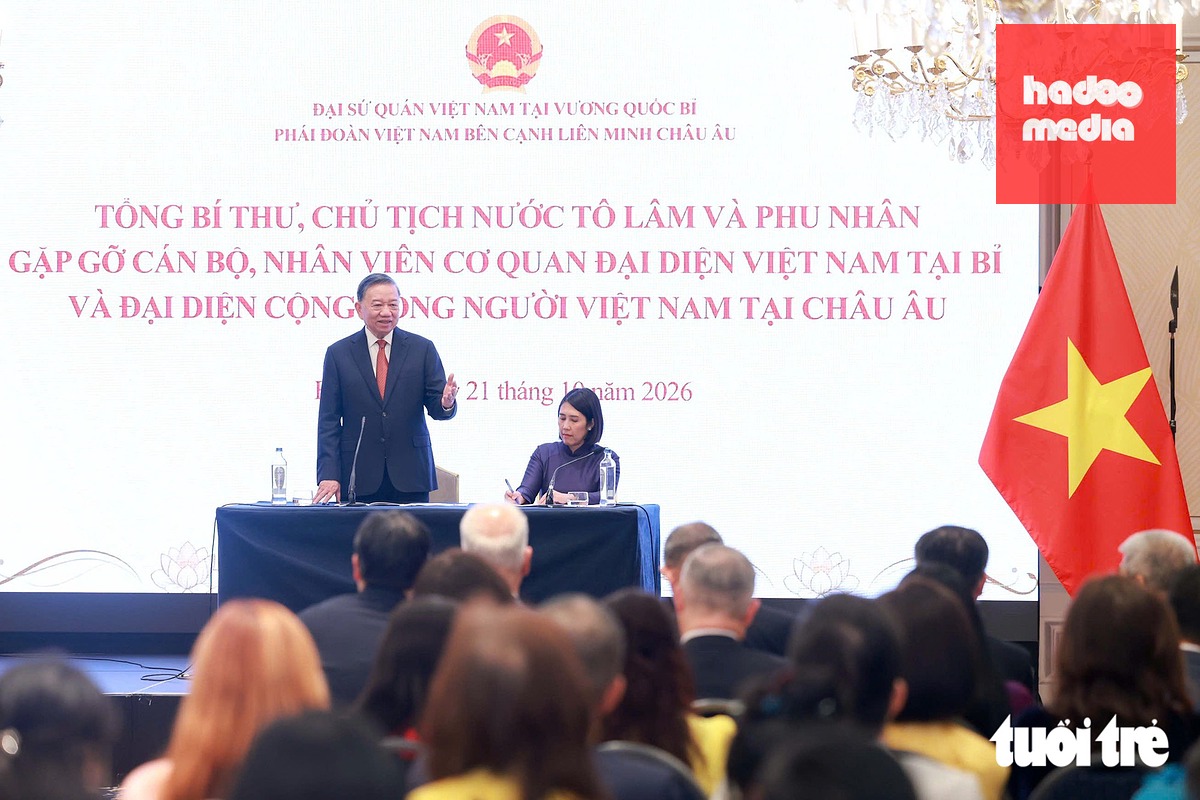 Tổng Bí thư, Chủ tịch nước Tô Lâm phát biểu tại cuộc gặp - Ảnh: NGUYỄN KHÁNH