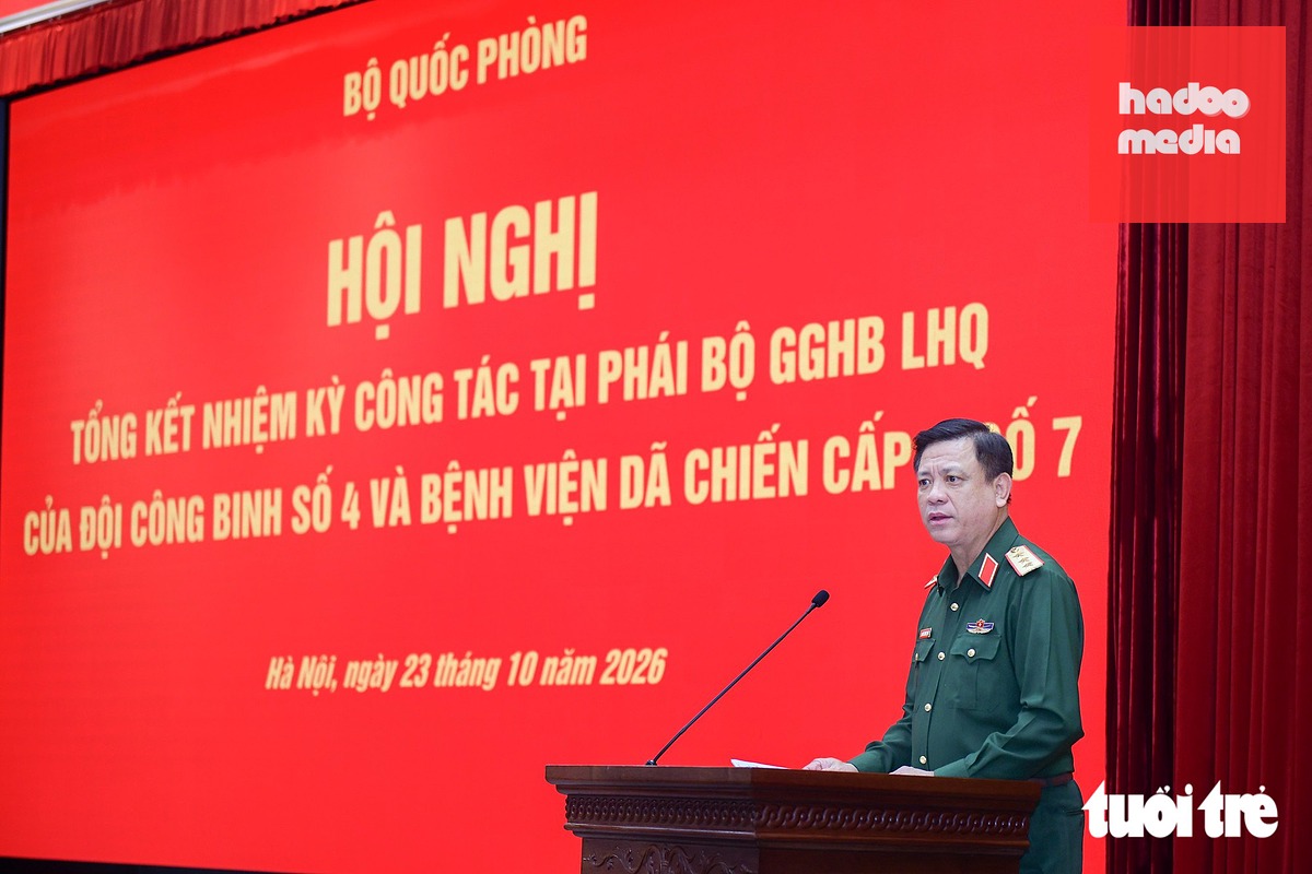 Thượng tướng Nguyễn Trường Thắng phát biểu chỉ đạo - Ảnh: NAM TRẦN