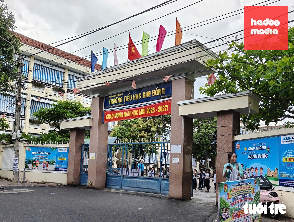 Trường tiểu học Kim Đồng (mới) sau sáp nhập với Trường tiểu học Nguyễn Văn Cừ, phường Quy Nhơn Nam, Gia Lai - Ảnh: TẤN LỰC