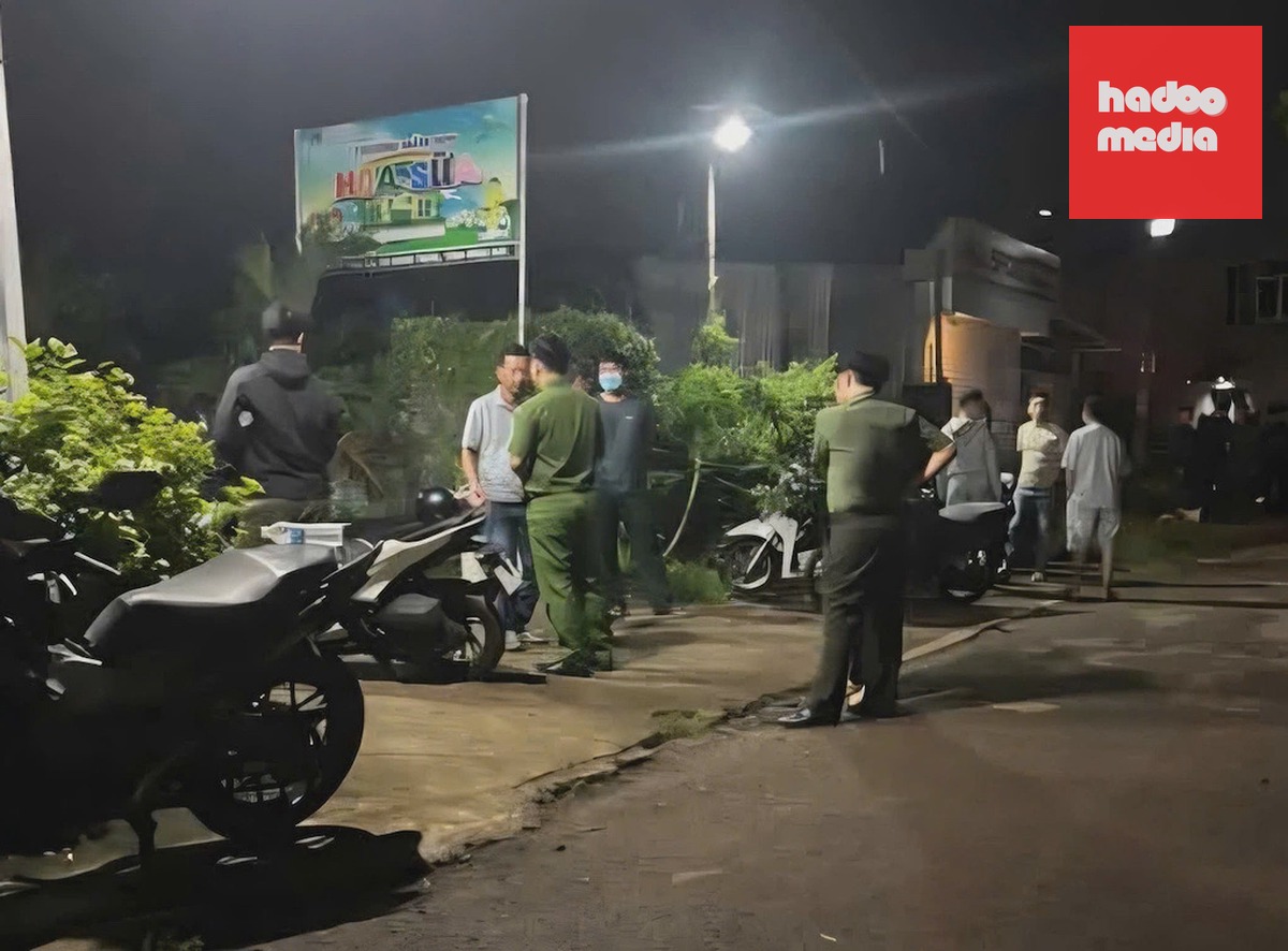 Hiện trường án mạng. Ảnh: Thái Hà