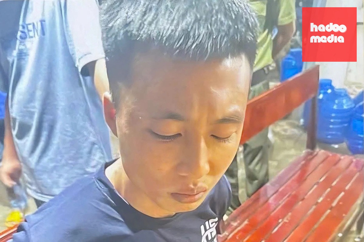 Phạm nhân Lê Văn Cường tại thời điểm bị lực lượng chức năng bắt giữ - Ảnh: H.T.