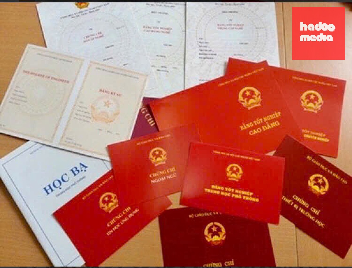Bằng tốt nghiệp của các trường cao đẳng, đại học - Ảnh minh họa: Công an tỉnh Bắc Giang