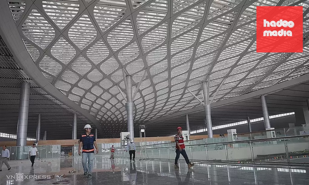 Nhà ga sân bay Long Thành đang được thi công, tháng 10/2026. Ảnh: Phước Tuấn