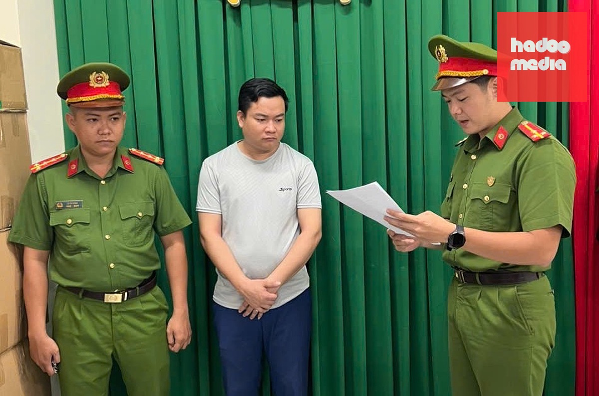 Nguyễn Hoài Phong - Tổng giám đốc Công ty Bảo Phúc - bị bắt - Ảnh: Công an TP.HCM
