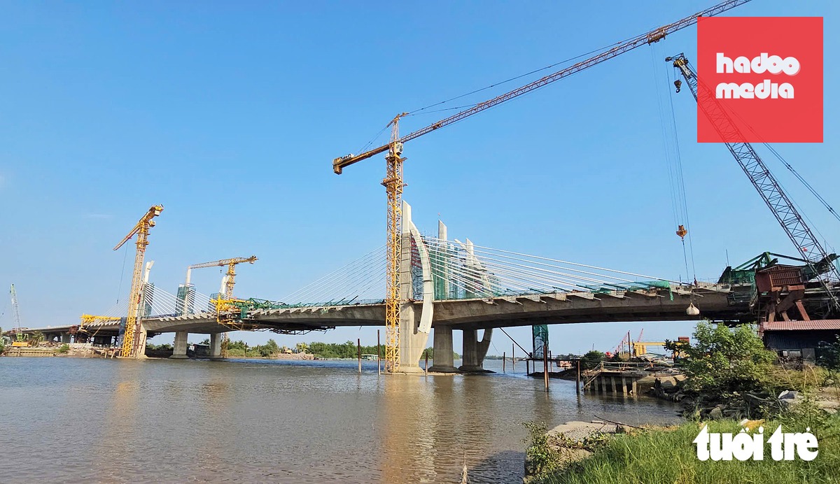Dự án cầu Hải Thành thuộc tuyến đường vành đai 2 tại TP Hải Phòng - Ảnh: TIẾN THẮNG
